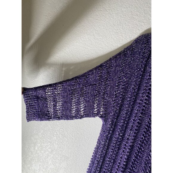 Torrid Purple Sweater Womens Plus Size Size 2 Purple Open Knit Topper - Picture 11 of 12